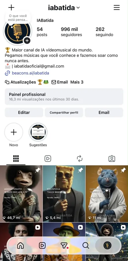 Perfil @iabatida no Instagram